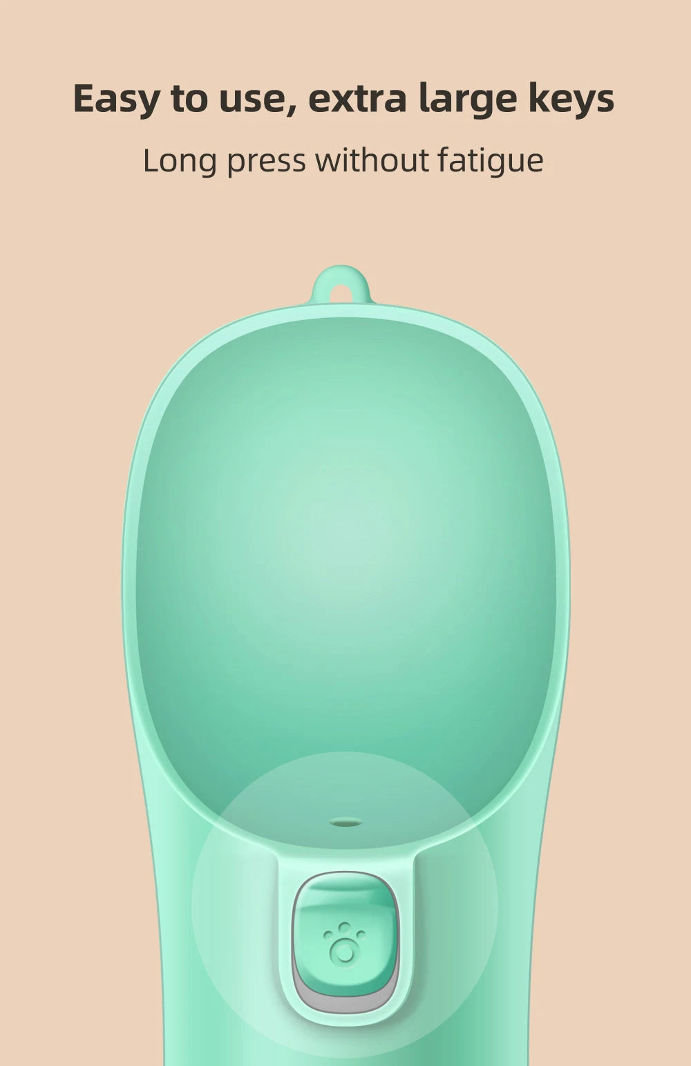 Portable Pet water bottle with attached drinking bowl