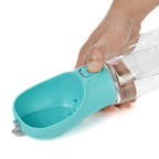 Portable Pet water bottle with attached drinking bowl