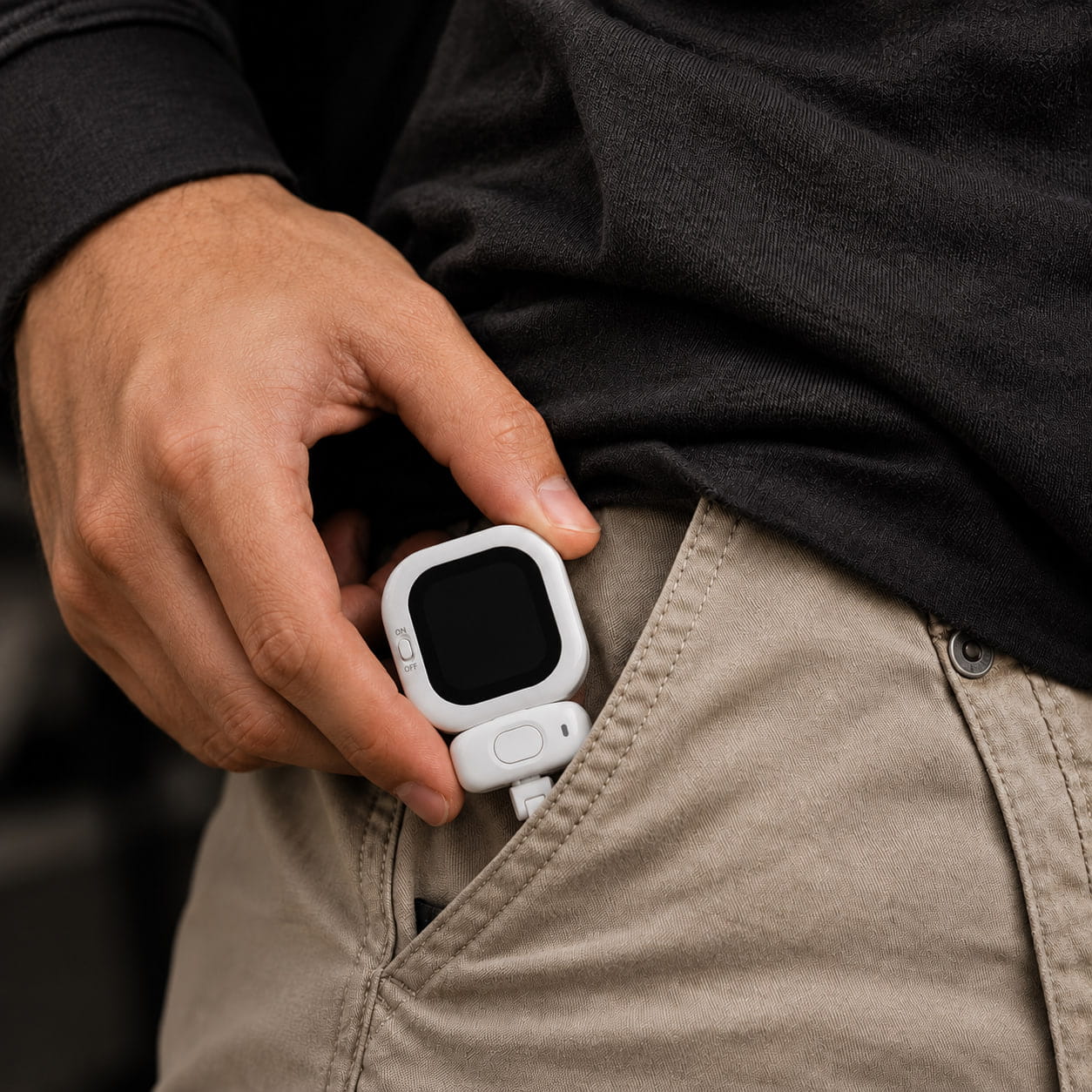 Luminomo LiveView compact pocket carry lifestyle image